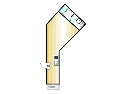 シンフォニア八広(ワンルーム/3階)の間取り写真
