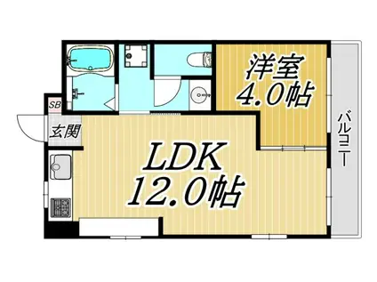 ウィズ富松II番館(1LDK/3階)の間取り写真