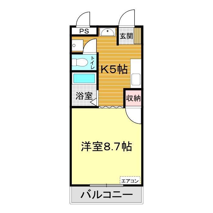 ヌーベルモードYOSHIDA(1K/4階)の間取り写真