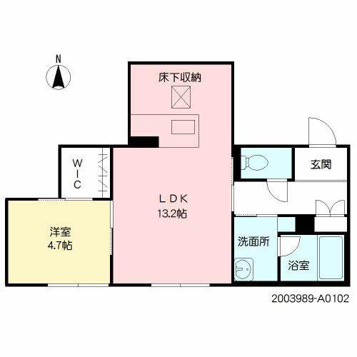 シャーメゾンローツェ国府(1LDK/1階)の間取り写真