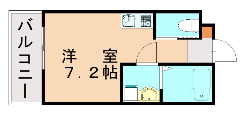FILATO糸島II(ワンルーム/3階)の間取り写真