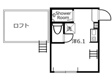 ポルテシャンス西巣鴨(ワンルーム/1階)の間取り写真