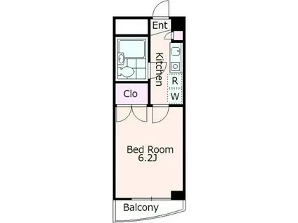 エスポワール園(1K/2階)の間取り写真