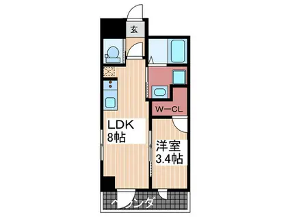 月光加賀(1LDK/2階)の間取り写真