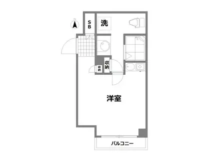 クリエイト紀尾井町(ワンルーム/12階)の間取り写真