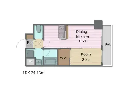 BPRレジデンス元町ベイサイド(1DK/5階)の間取り写真