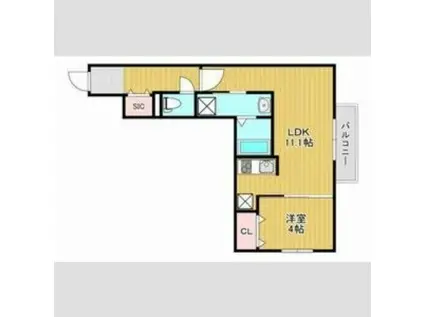 ザ・レジデンス南平岸(1LDK/3階)の間取り写真