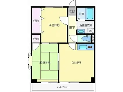 シルフいしかわ(2DK/3階)の間取り写真