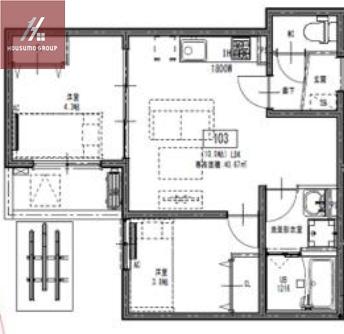 DPORTAGRECEFUL(2LDK/3階)の間取り写真