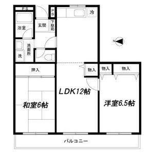 ホームズすみれが丘(2LDK/4階)の間取り写真