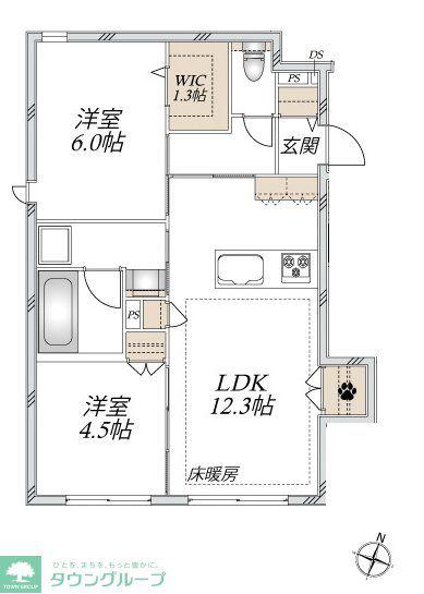 フォルトゥーナ(2LDK/1階)の間取り写真