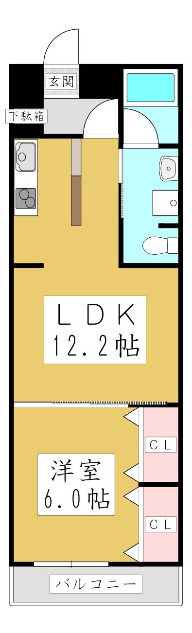ZCO並木ビル1ST(1LDK/3階)の間取り写真