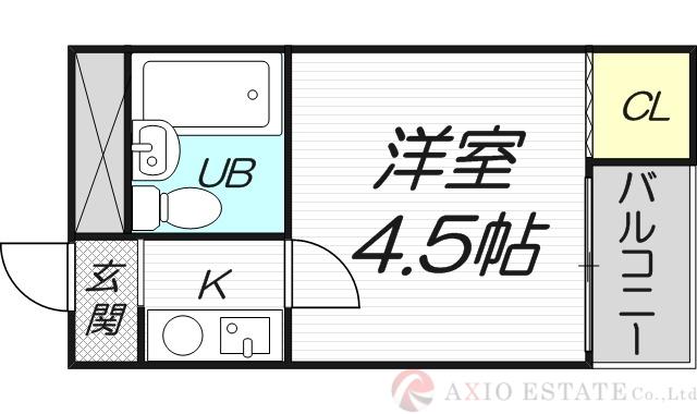 スリーデイズ新大阪(1K/8階)の間取り写真