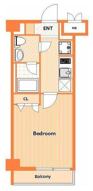 SHOKEN RESIDENCE横浜生麦I(1K/4階)の間取り写真