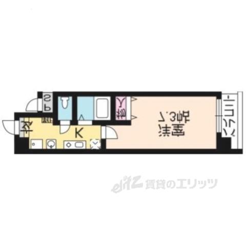 五条高倉VIVRE2(1K/7階)の間取り写真