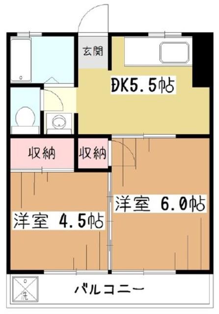池田マンション(2DK/2階)の間取り写真