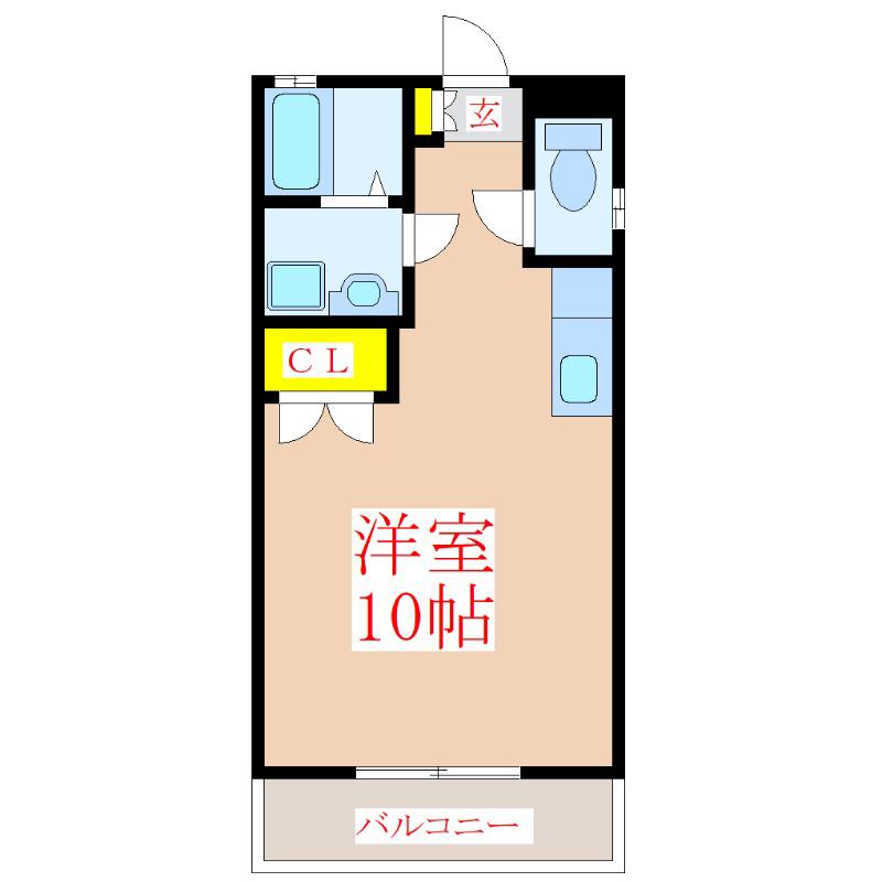 スパークル(ワンルーム/1階)の間取り写真
