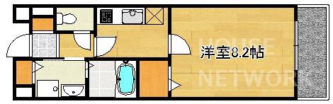 ルーナジェーヌ堀川(1K/2階)の間取り写真