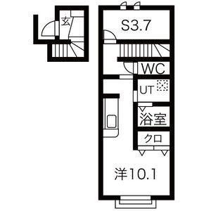 たのし荘(ワンルーム/2階)の間取り写真