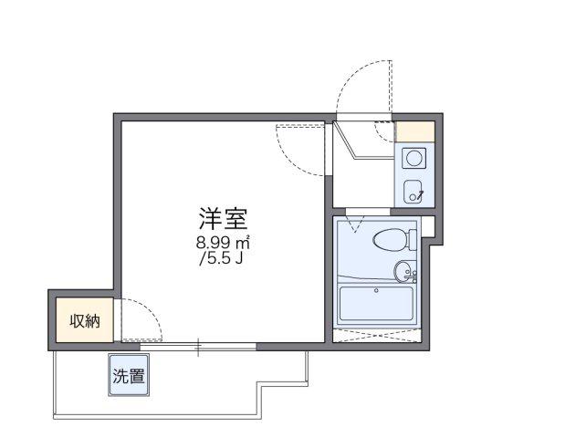 レオパレスさがみ野第8(1K/2階)の間取り写真