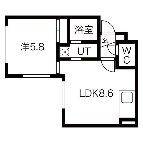 STELLARIGE(1LDK/4階)の間取り写真
