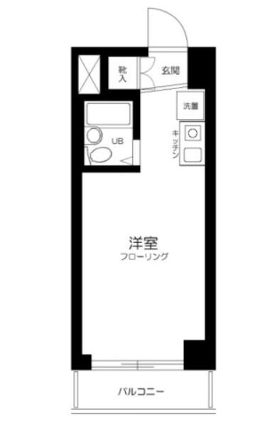 プライムステイ築地(ワンルーム/8階)の間取り写真