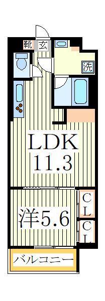 ART RESIDENCE IN OOTAKA-NO-MORI C棟(1LDK/5階)の間取り写真
