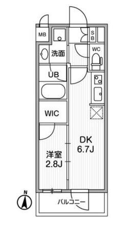 オルタナ住吉(1DK/3階)の間取り写真