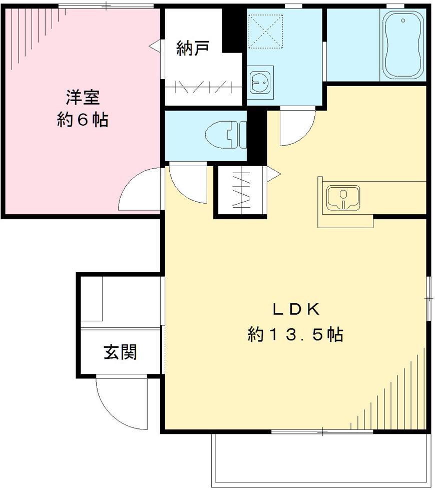 メゾン・ルネサンス B(1LDK/1階)の間取り写真