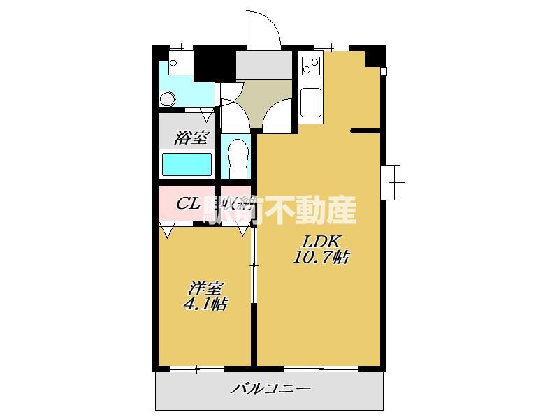 THE RESIDENCE PARK佐賀(1LDK/5階)の間取り写真
