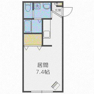 エストラーダN18(1K/2階)の間取り写真