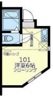ユナイト森ダルジェント(ワンルーム/1階)の間取り写真
