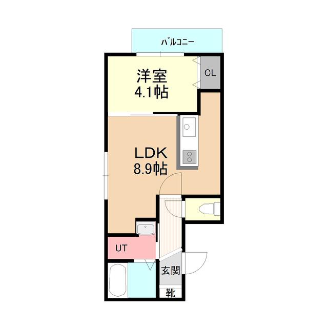 HARNESS南7条(1LDK/2階)の間取り写真