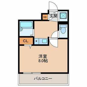 ヴィラアカデミア(1K/5階)の間取り写真
