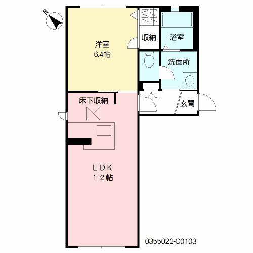 エスペランサ・ノイ  C棟(1LDK/1階)の間取り写真