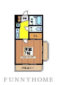 コスモナージュ永福(1K/2階)の間取り写真