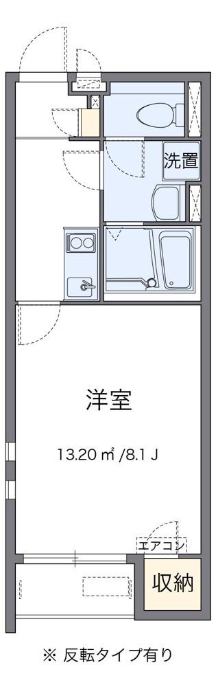 クレイノビアマーレ(1K/1階)の間取り写真