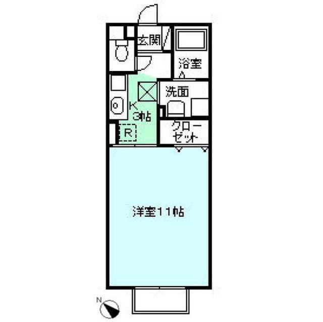 エミネンス(1K/2階)の間取り写真