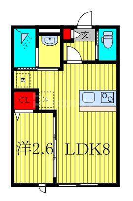 KEIAI RESIDENCE 新柏II(1LDK/2階)の間取り写真