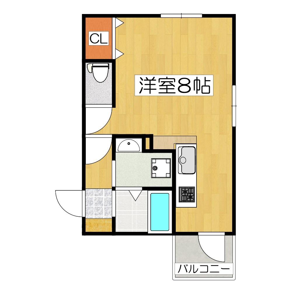 一乗寺北大丸町計画(ワンルーム/4階)の間取り写真