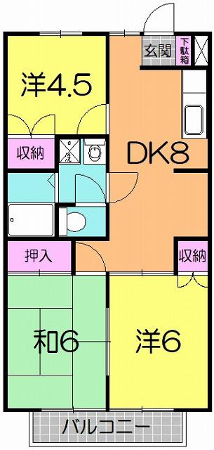 ニートハウス(3DK/2階)の間取り写真