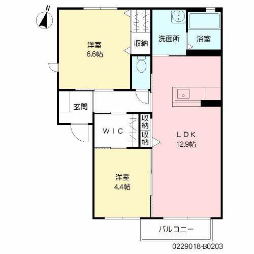 メアブリック  サウス(2LDK/2階)の間取り写真
