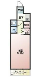 イヅミハイツ茅場町(ワンルーム/3階)の間取り写真