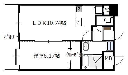 AD・GRAYSIII(1LDK/7階)の間取り写真