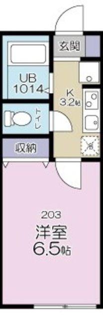 エスパーダ赤塚(1K/2階)の間取り写真