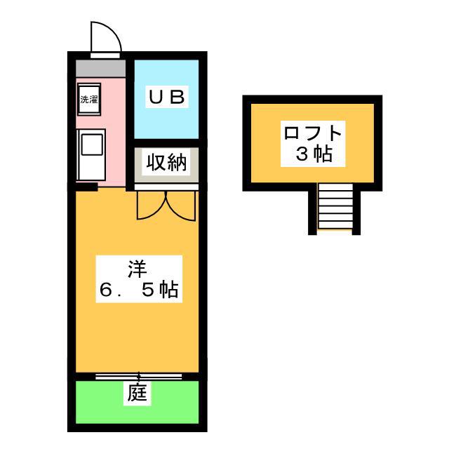 メゾン東静岡(ワンルーム/1階)の間取り写真