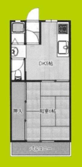 リンク住之江公園(1DK/2階)の間取り写真