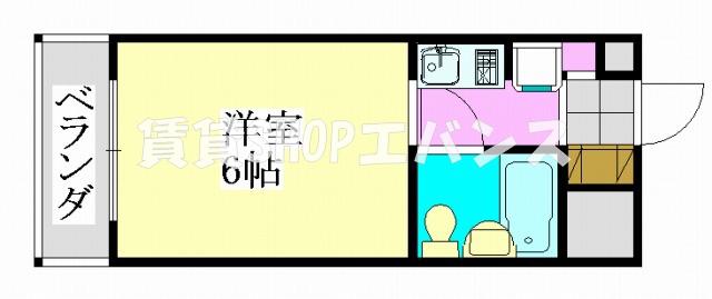 アーバン津田沼(1K/1階)の間取り写真