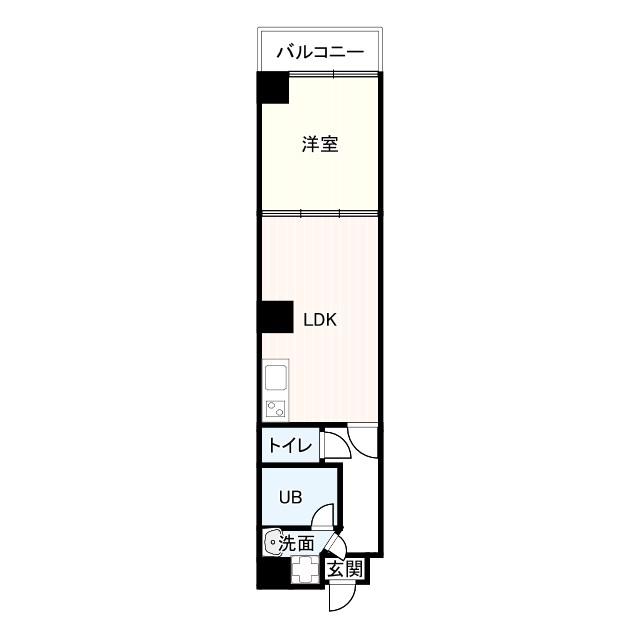 LANDMARK NAMBA EBISUCHO(1LDK/2階)の間取り写真