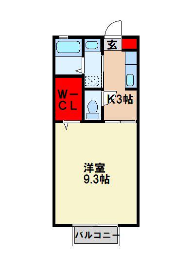 エクシブ(1K/2階)の間取り写真